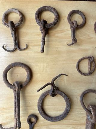Lote de antigüedades anillos herraje