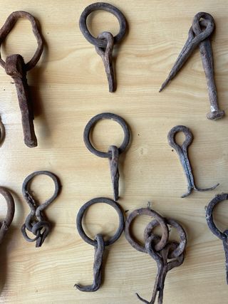 Lote de antigüedades anillos herraje