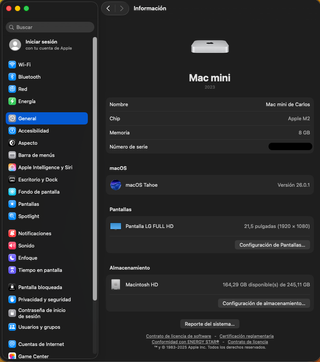 Mac mini M2 (2024) 8GB RAM 256GB SSD