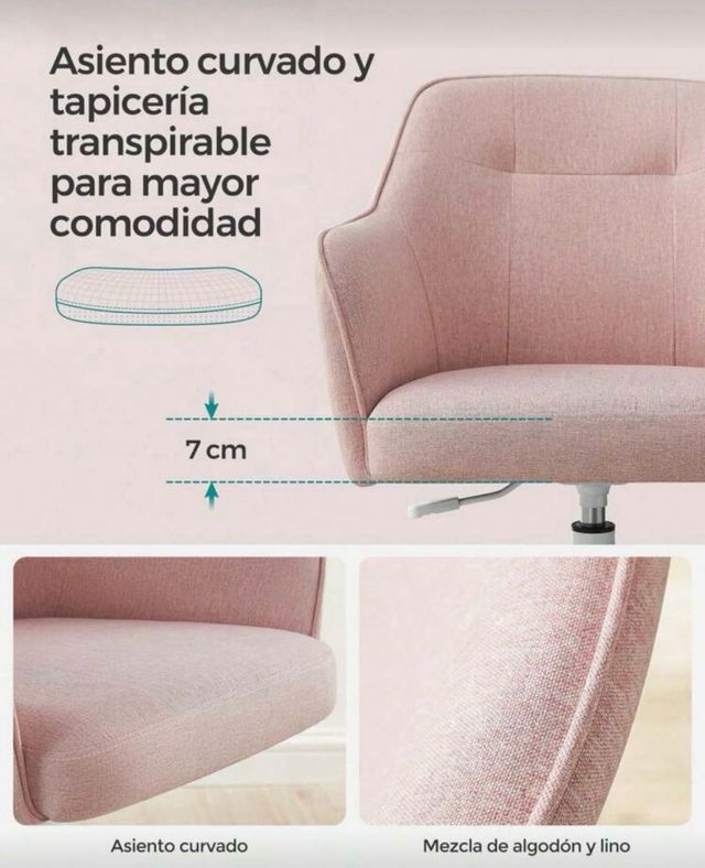 Silla de escritorio rosa