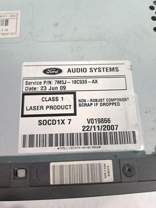 SISTEMA AUDIO / RADIO CD FORD C-MAX (CB3) (2)