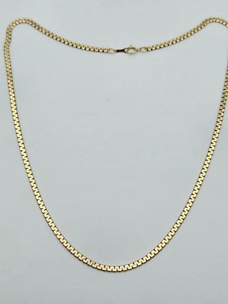 Cadena de Oro 14K, Zig Zag Plana, 13,88gr, 48cm
