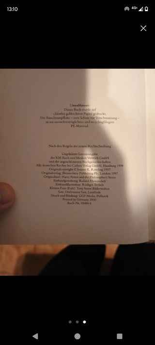 Harry Potter e la Pietra Filosofale Libro