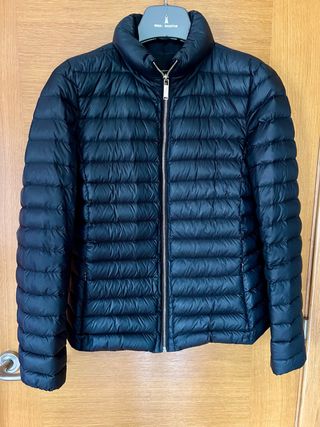 Cazadora Plumas Massimo Dutti Mujer Negra