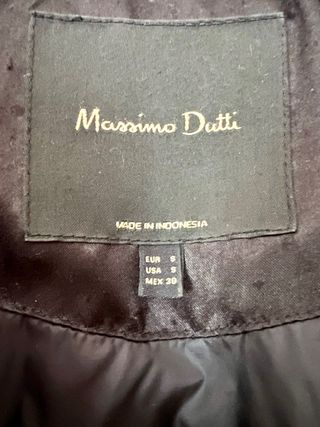Cazadora Plumas Massimo Dutti Mujer Negra