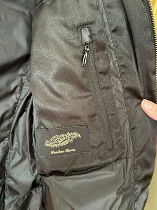 Cazadora Plumas Massimo Dutti Mujer Negra