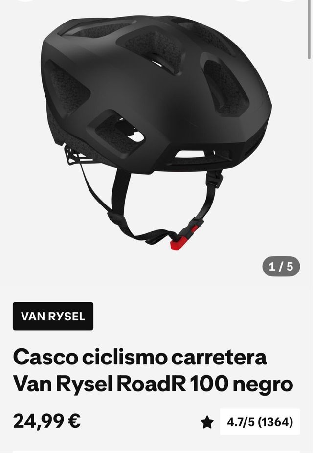 Casco ciclismo Van Rysel RoadR 100 negro