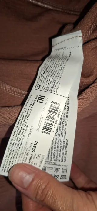 Vestido Mango manga larga color beige/rosa