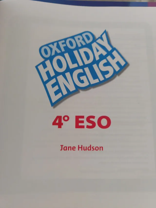 Pack Oxford Holiday English 1°,2°,3° y 4° ESO
