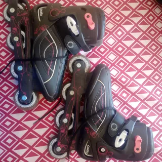 Patines en línea Oxelo T41 negros + bolsa