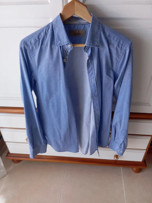 Camisa azul hombre Shenior Collection