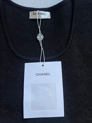 Camiseta Chanel manga larga negra talla única