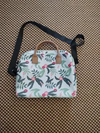 Bolso maletín portátil estampado floral. Parfois