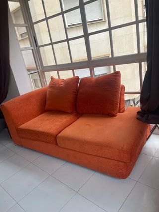 Sofá modular naranja 2 plazas