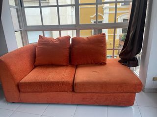 Sofá modular naranja 2 plazas