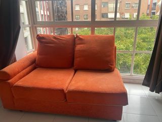 Sofá modular naranja 2 plazas