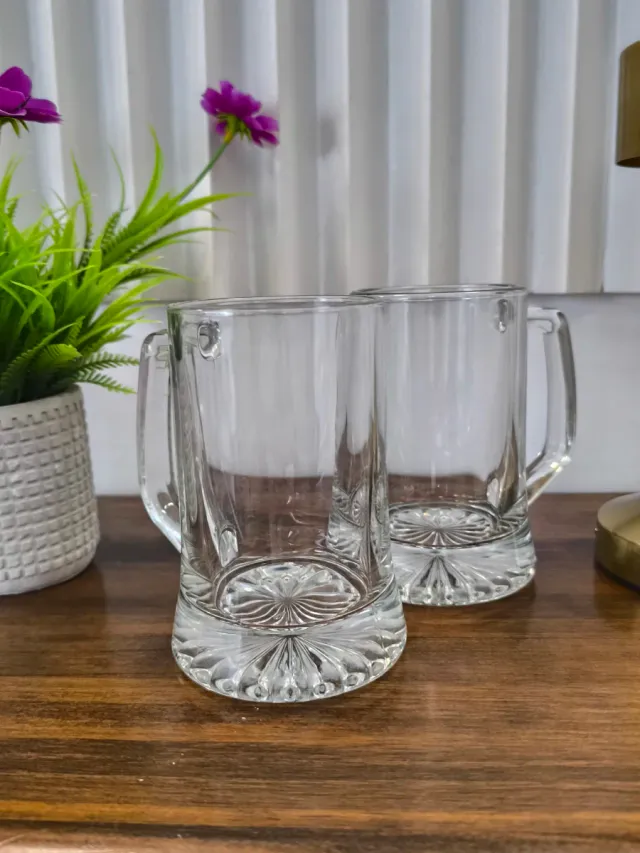 Juego de 2 vasos de vidrio