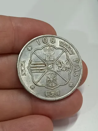 2 Monedas 100 PTAS 1966 Plata
