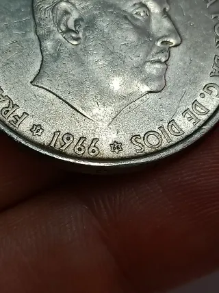 2 Monedas 100 PTAS 1966 Plata