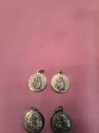 6 Medallas Religiosas Plateadas