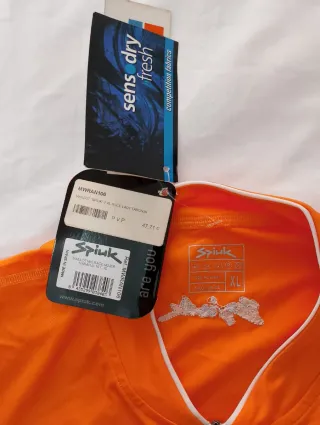 Maillot Ciclismo Naranja Sin Mangas Talla XL