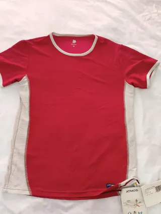 Camiseta deportiva roja y gris Talla M