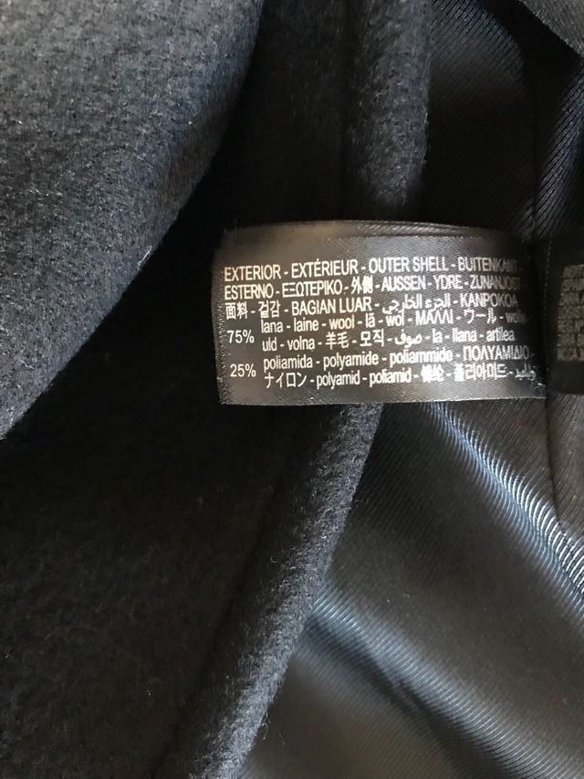 Abrigo Zara Alamares Lana Negro