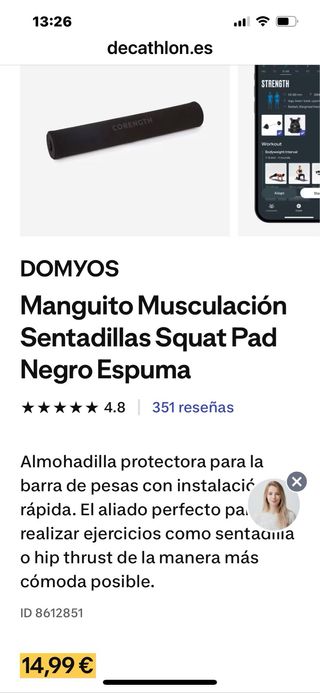 Rodillo sentadilla CORENGTH Decathlon