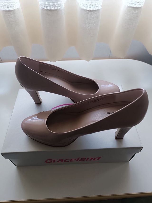 Zapatos de tacón Graceland beige/rosa