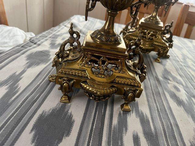 Regalo Navidad  Candelabros Antiguos Bronce