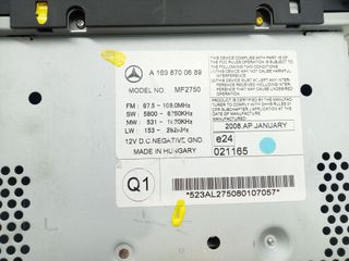 SISTEMA AUDIO / RADIO CD MERCEDES-BENZ CLASE B (W245)