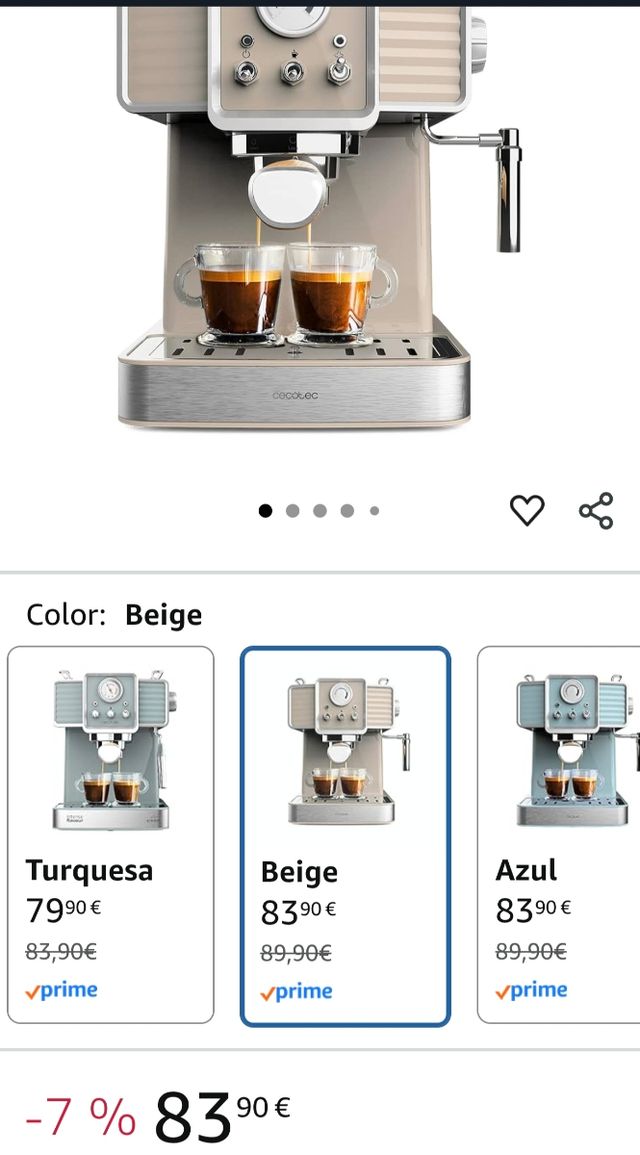 Cafetera Cecotec Cumbia Beige