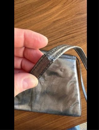 Bolso de hombro plateado vintage