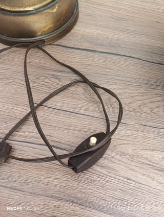 Lampada da tavolo vintage vetro e metallo