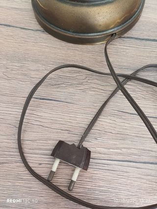 Lampada da tavolo vintage vetro e metallo