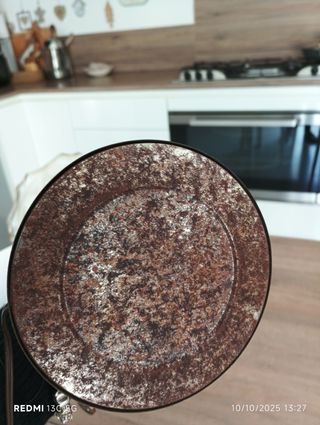 Lampada da tavolo vintage vetro e metallo