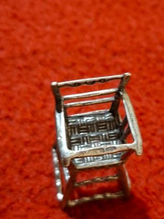 Miniatura Sediolino in Argento 800, particolare