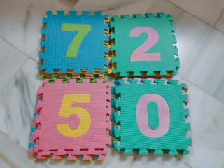 Puzzle Suelo Niños Números, acolchado, 20 piezas