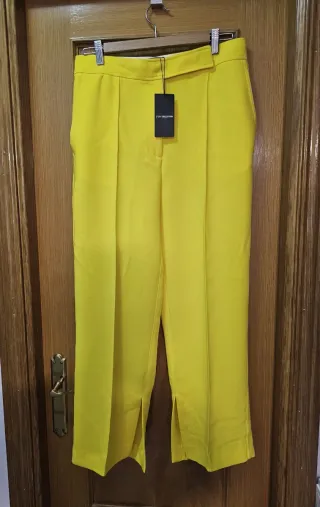 Pantalón amarillo mujer, talla 40
