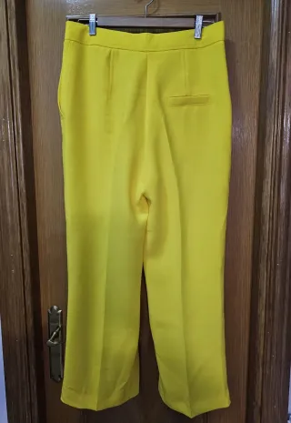 Pantalón amarillo mujer, talla 40