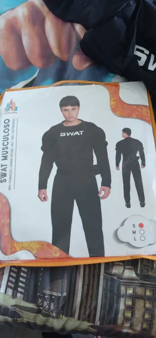 Disfraz SWAT Musculoso Adulto Talla S