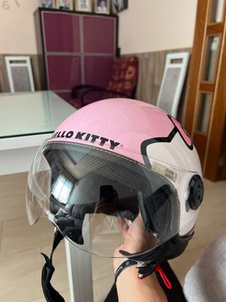 Casco Moto Hello Kitty Rosa