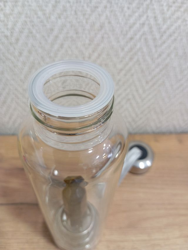Botella agua cristal Ojo de Tigre