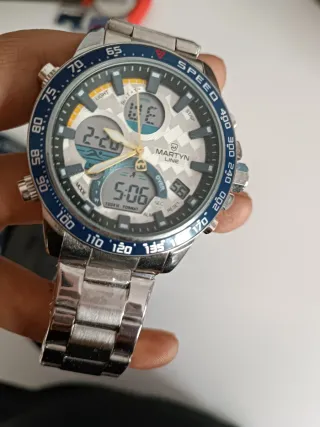 Reloj Martyn Line Plata y Azul