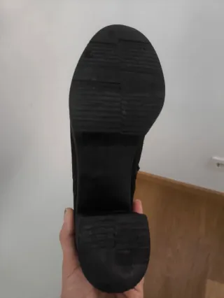 Botín ante negro tacón plataforma talla 39