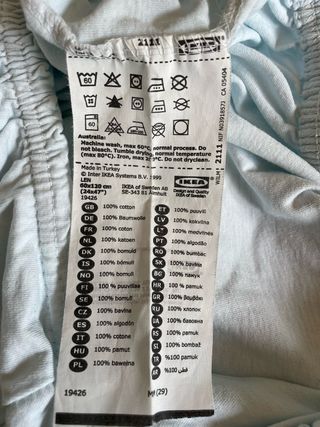 Lenzuola sotto con angoli per lettino