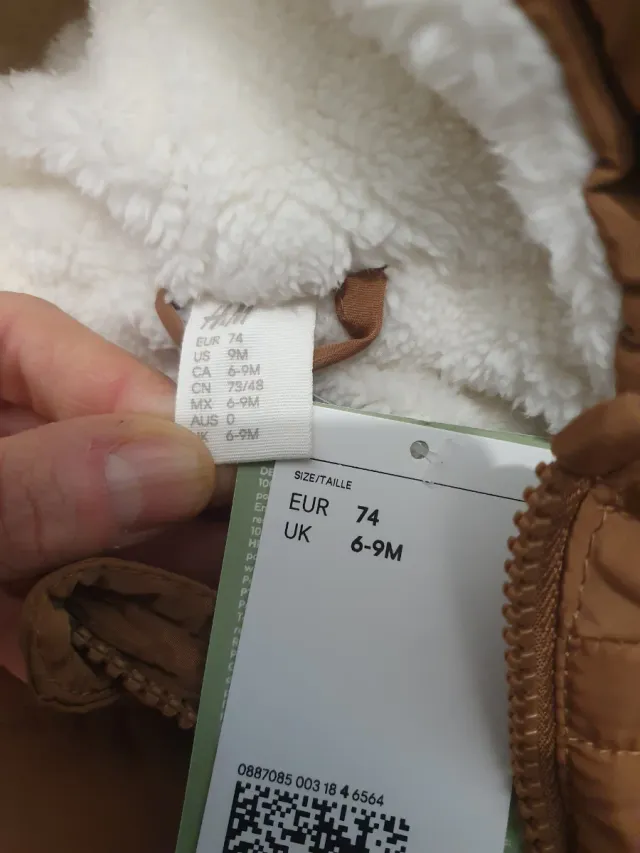 Buzo invierno acolchado marrón