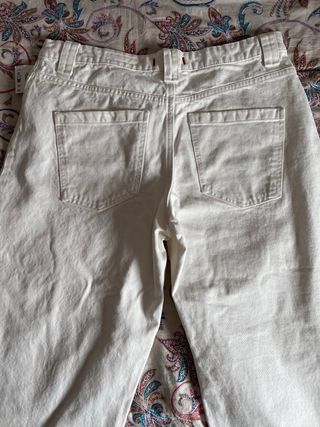 TALLA 44 Pantalón Vaquero Zara Blanco 