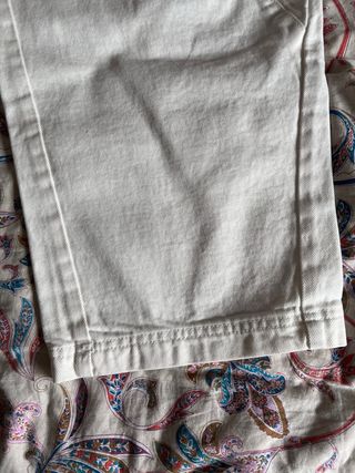 TALLA 44 Pantalón Vaquero Zara Blanco 