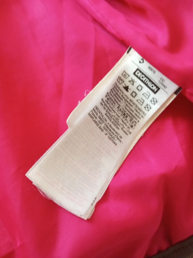 Chaqueta niña negra con interior rosa talla de doc